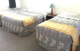 Triple Unit has 1 double bed and 2 single beds
